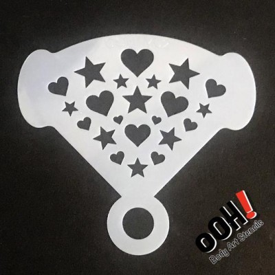 Ooh Body Art Stencil Mirror Heart and Stars